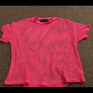 Pink mesh shirt